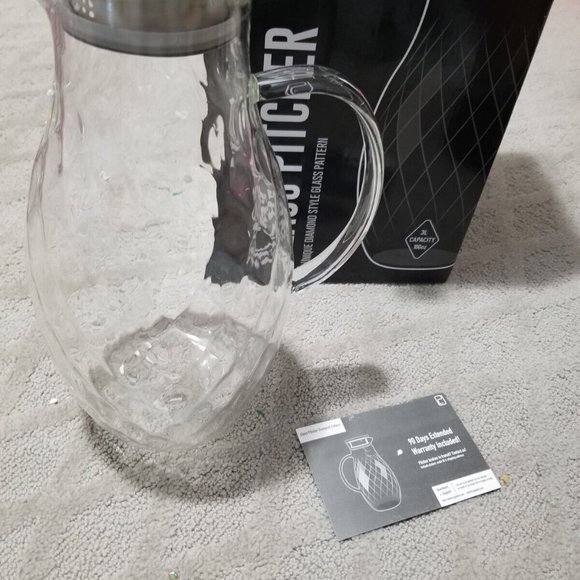 Glass Pitcher With Lid-BPA Free-LEAD FREE - Picture 6 of 10